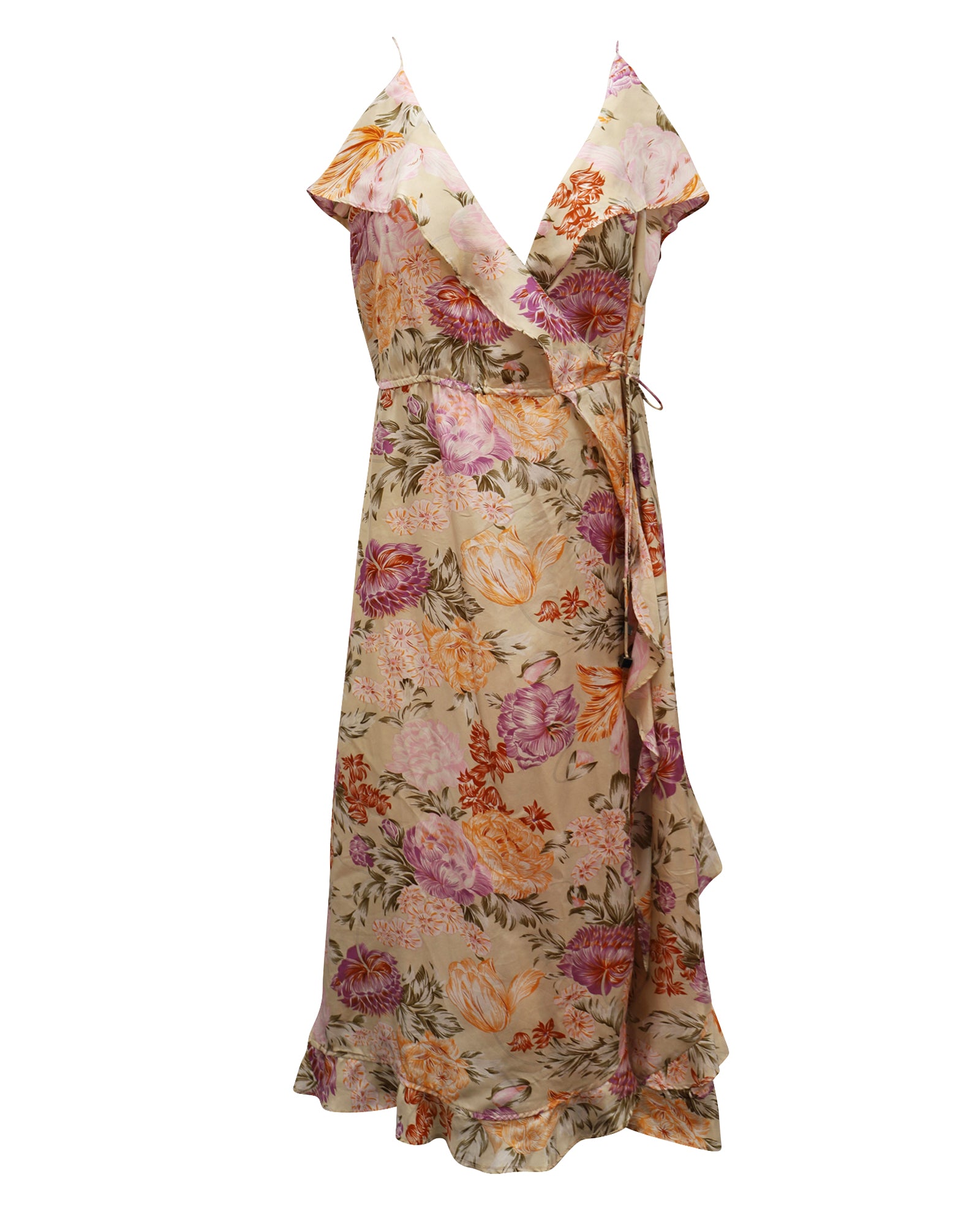 image of Zimmermann Wrap Dress in Floral Silk