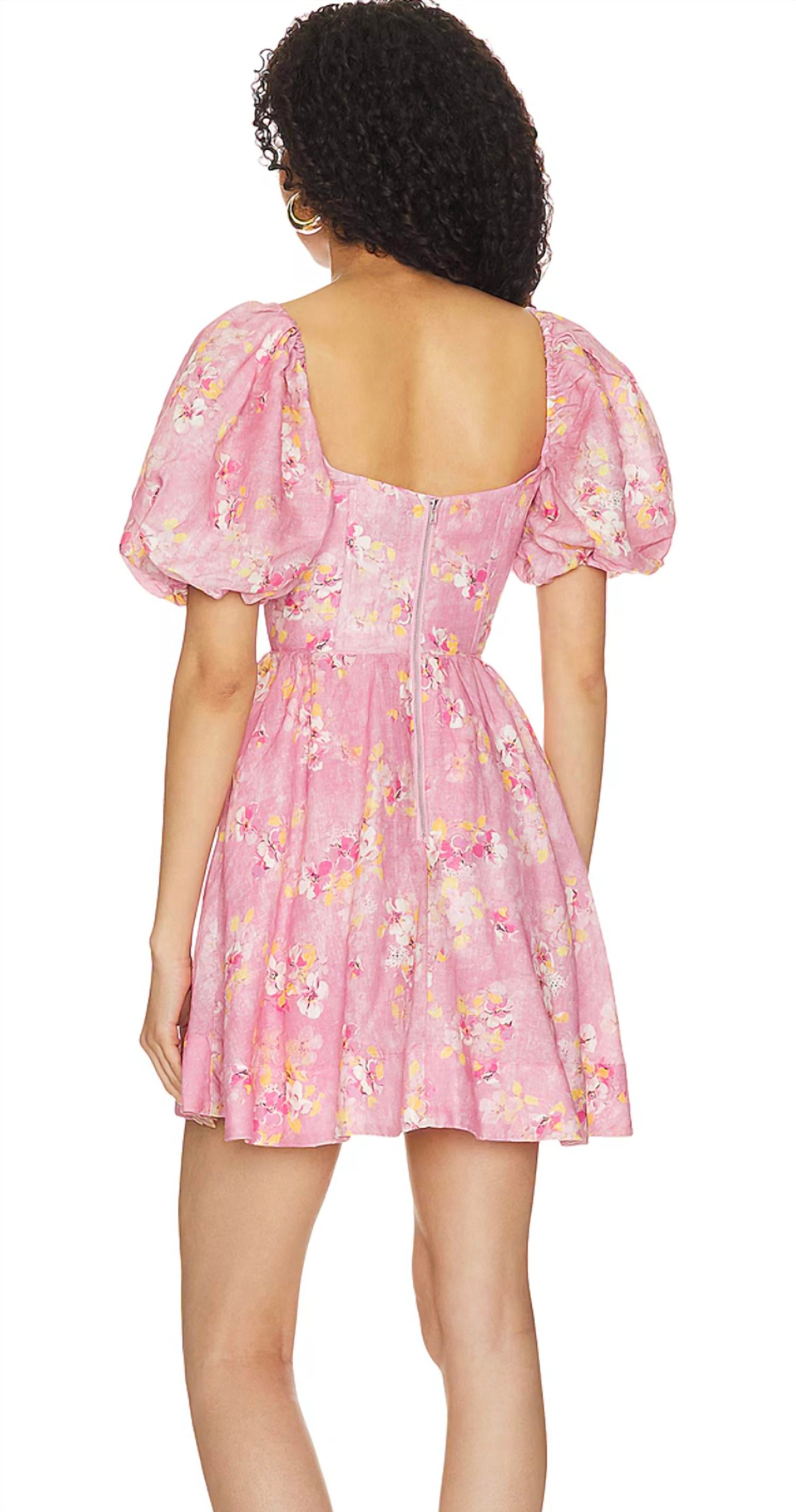 Bardot Kiah Corset Mini Dress In Pink Gardn