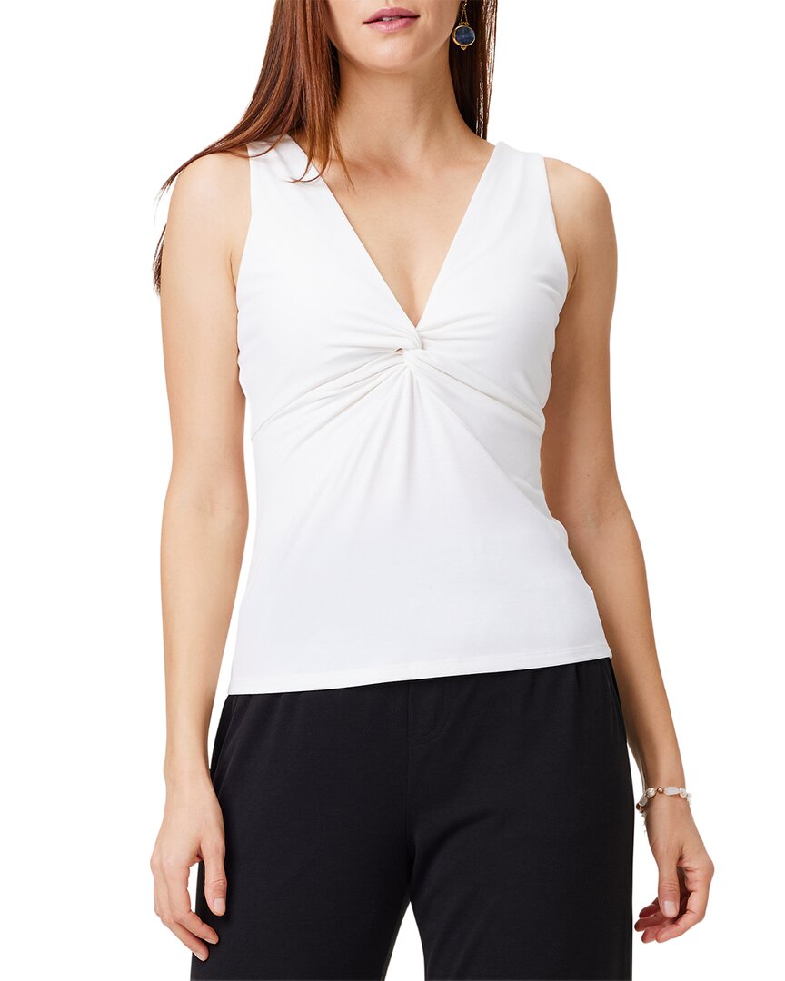 Nic + Zoe Nic+zoe Polished Jersey Twist Tank In White