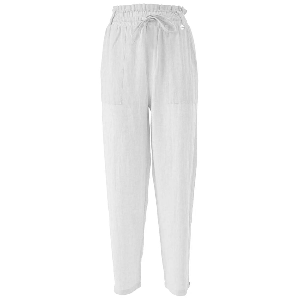 Yes Zee Linen Jeans & Women's Pant In White