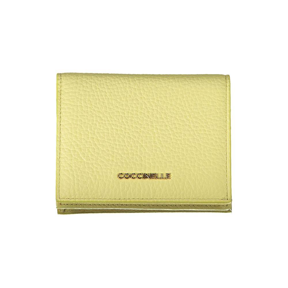 Shop Coccinelle Leather Women's Wallet In Yellow