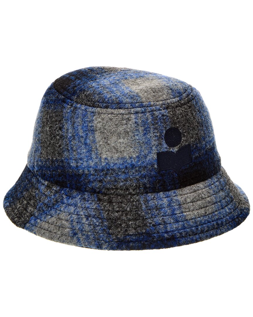 Shop Isabel Marant Haley Wool-blend Bucket Hat In Blue