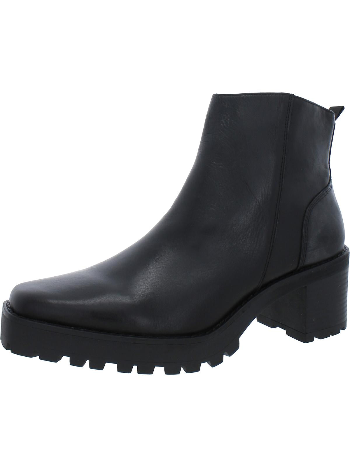 Andre Assous Milla Womens Leather Ankle Boots In Black
