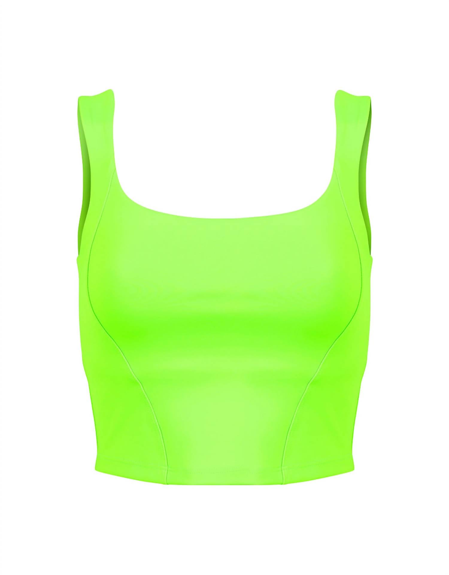 Shop Year Of Ours Corset Tank In Neon Kiwi In Green