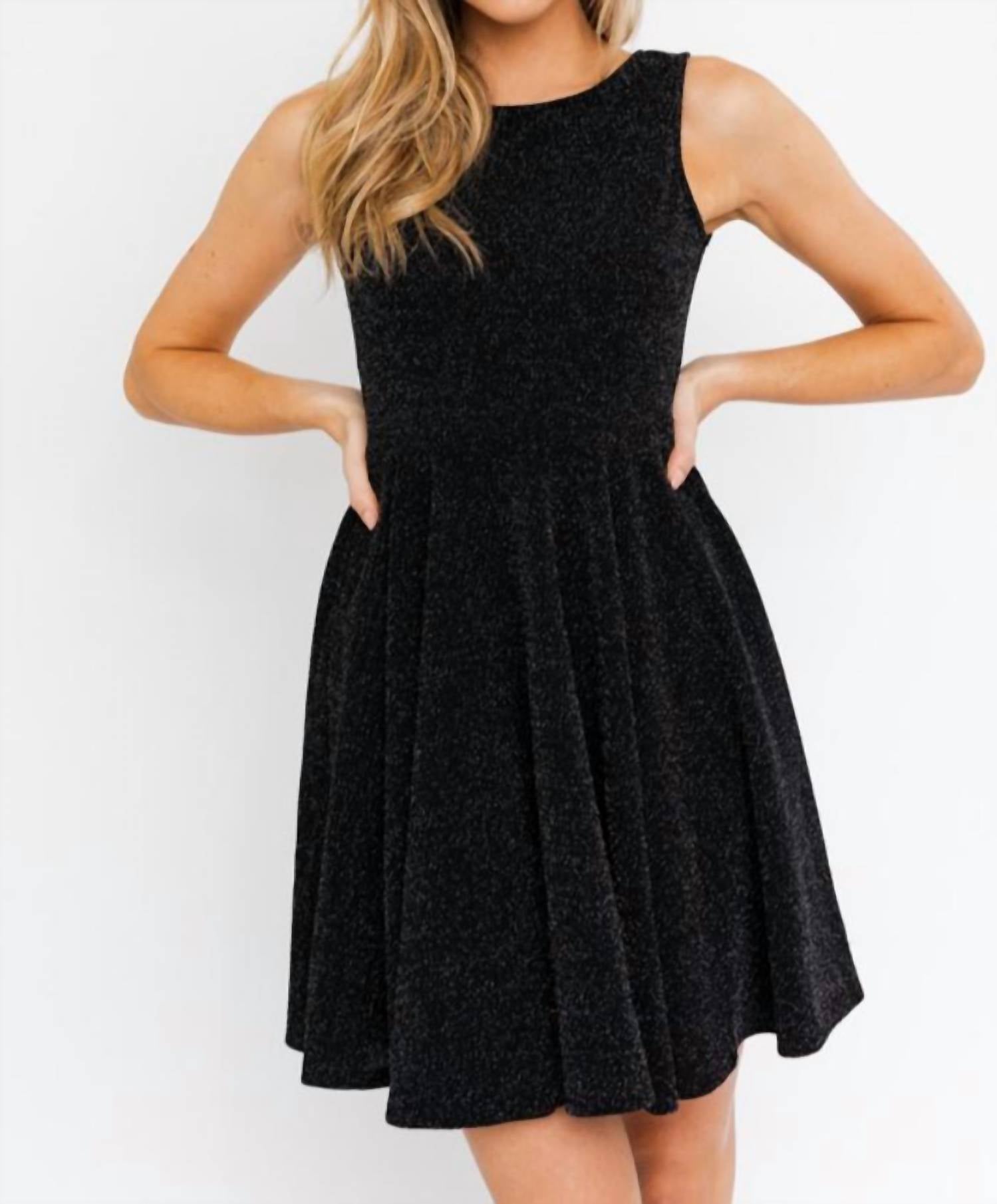 Shop Gilli Black Mini Dress In Black Sparkle