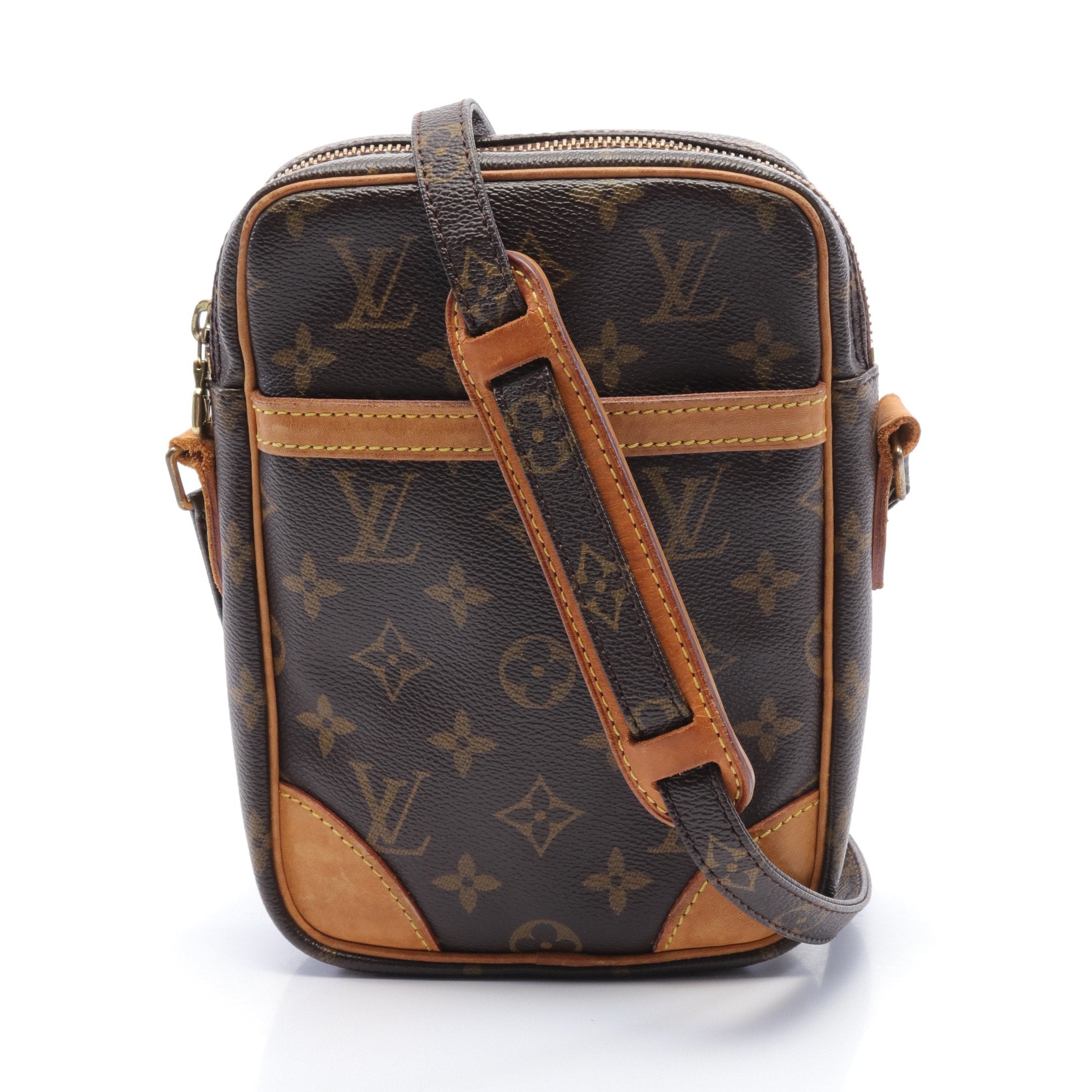 Pre-owned Louis Vuitton Danube Monogram Shoulder Bag Pvc Leather Brown