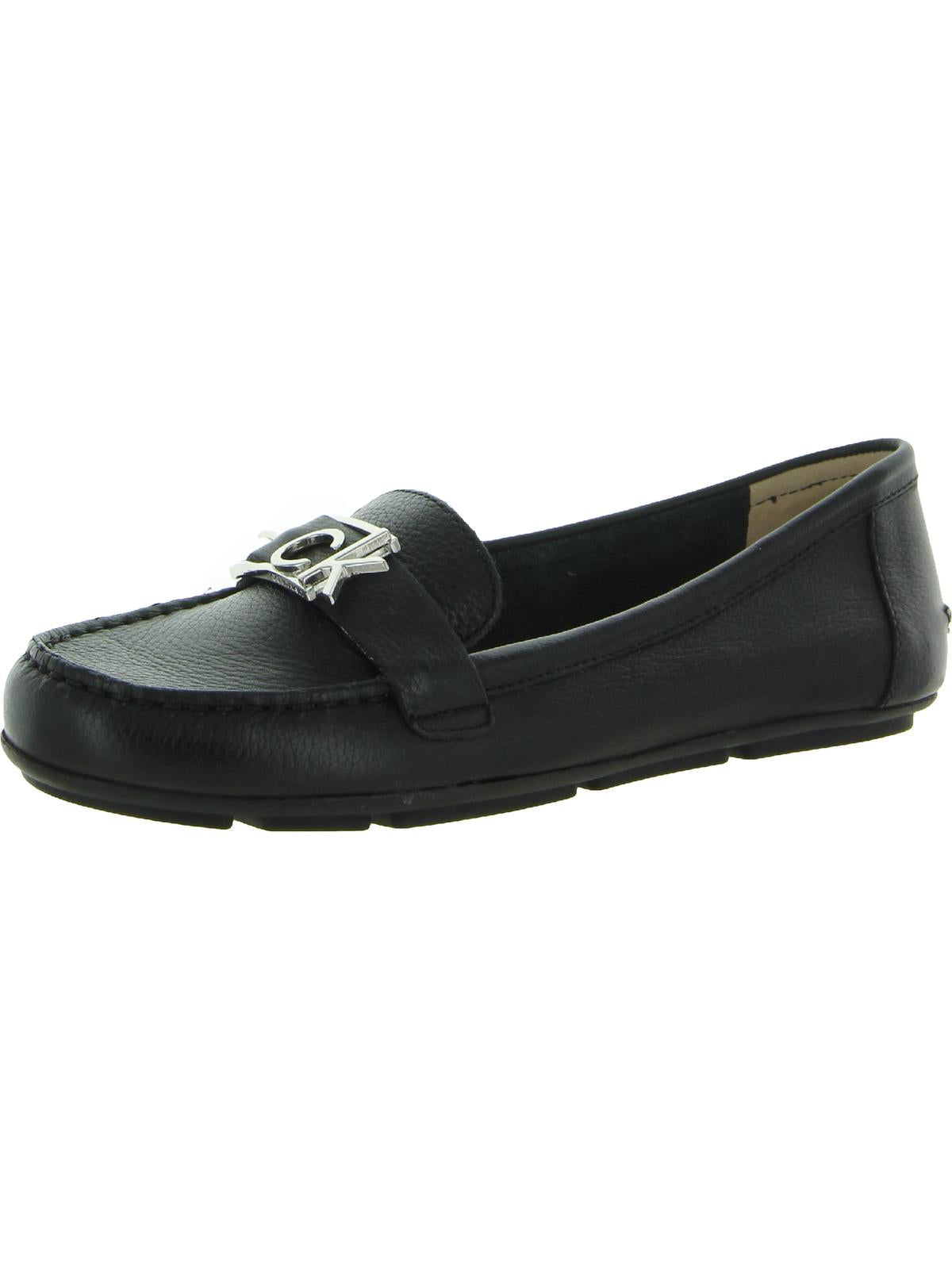 Calvin Klein Lanay Womens Dressy Leather Loafers In Black