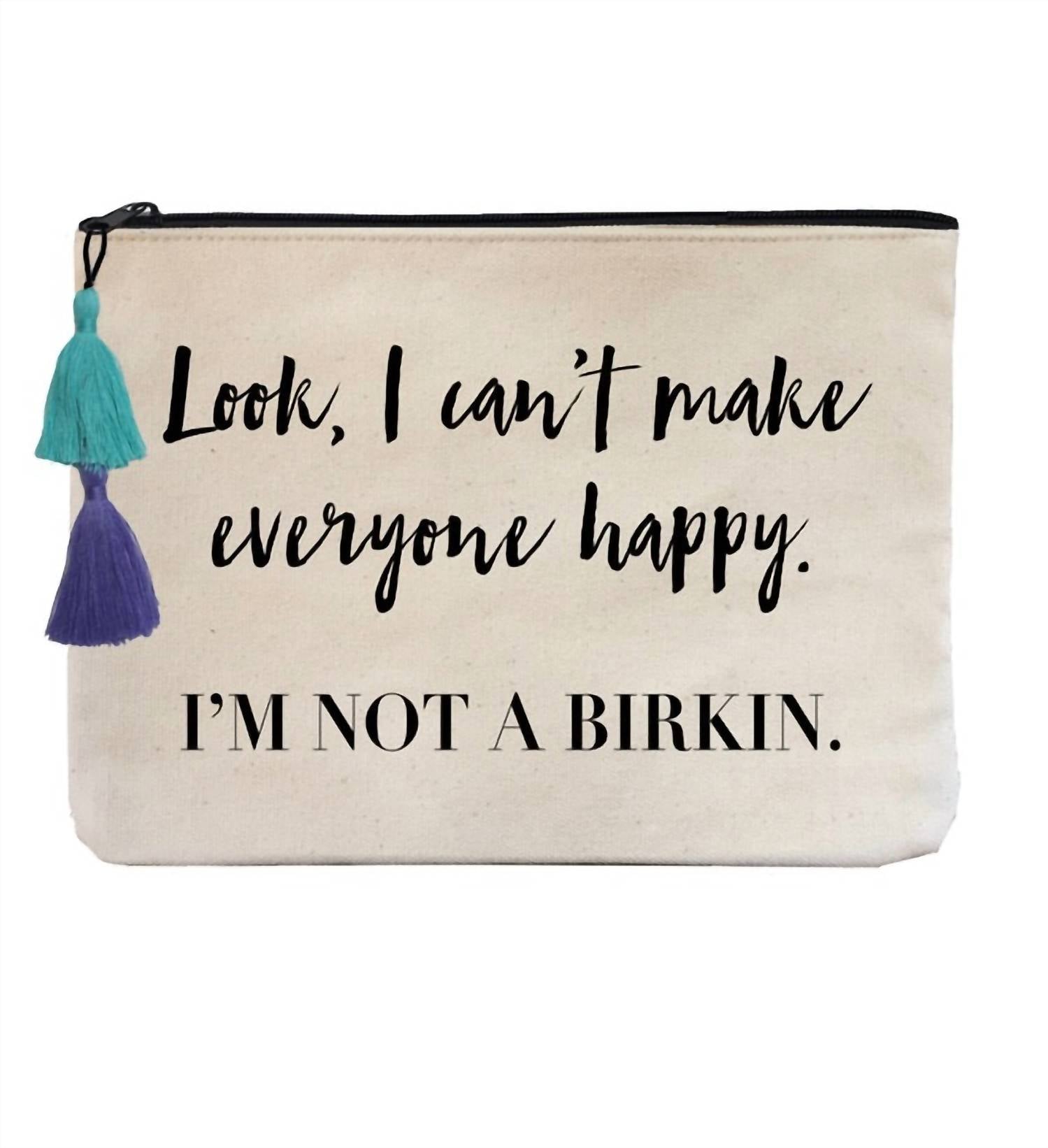 Shop Fallon & Royce I'm Not A Birkin Flat Pouch In Natural In White