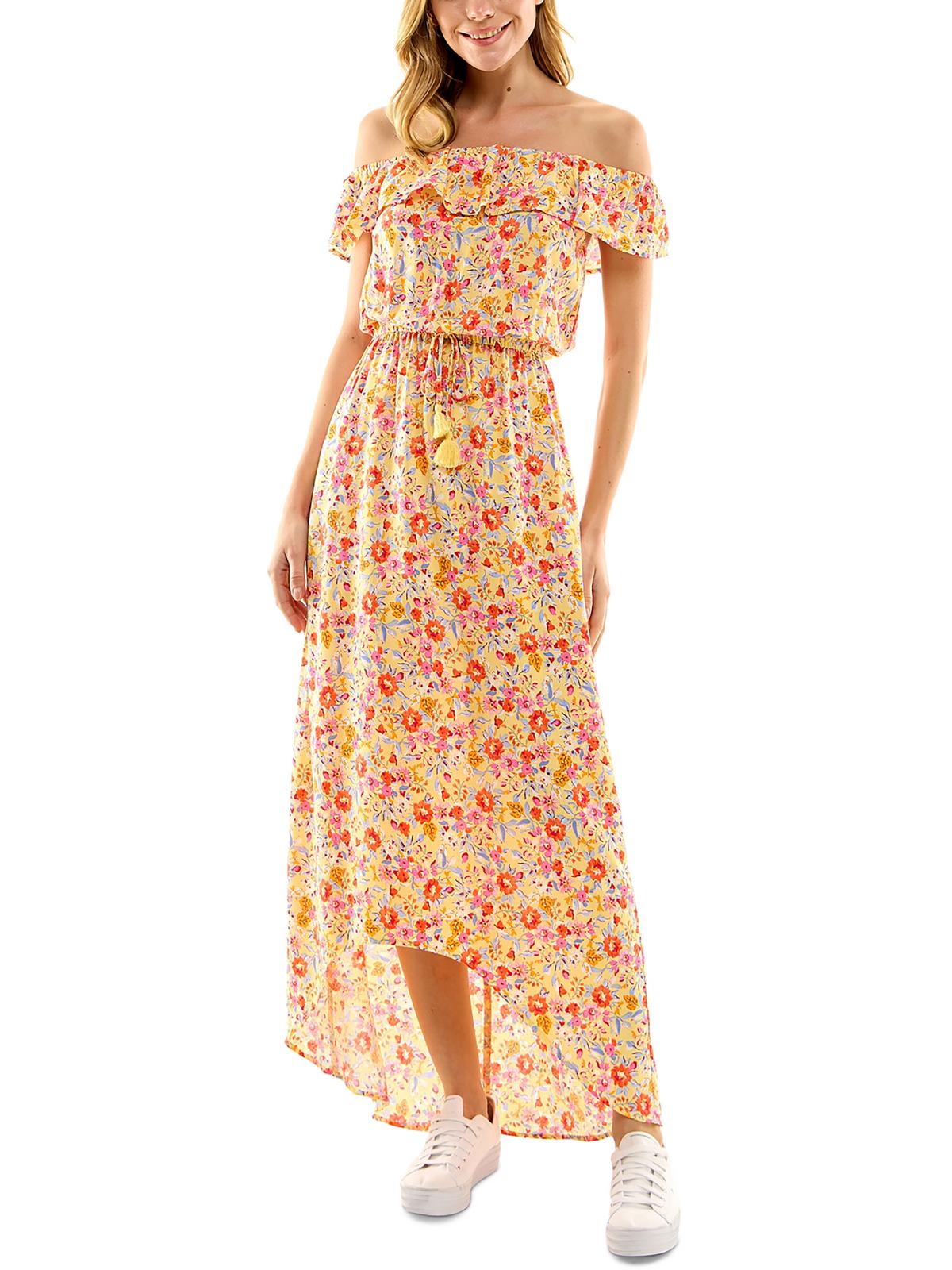 Shop Kingston Grey Womens Maxi Floral Print Maxi Dress In Multi