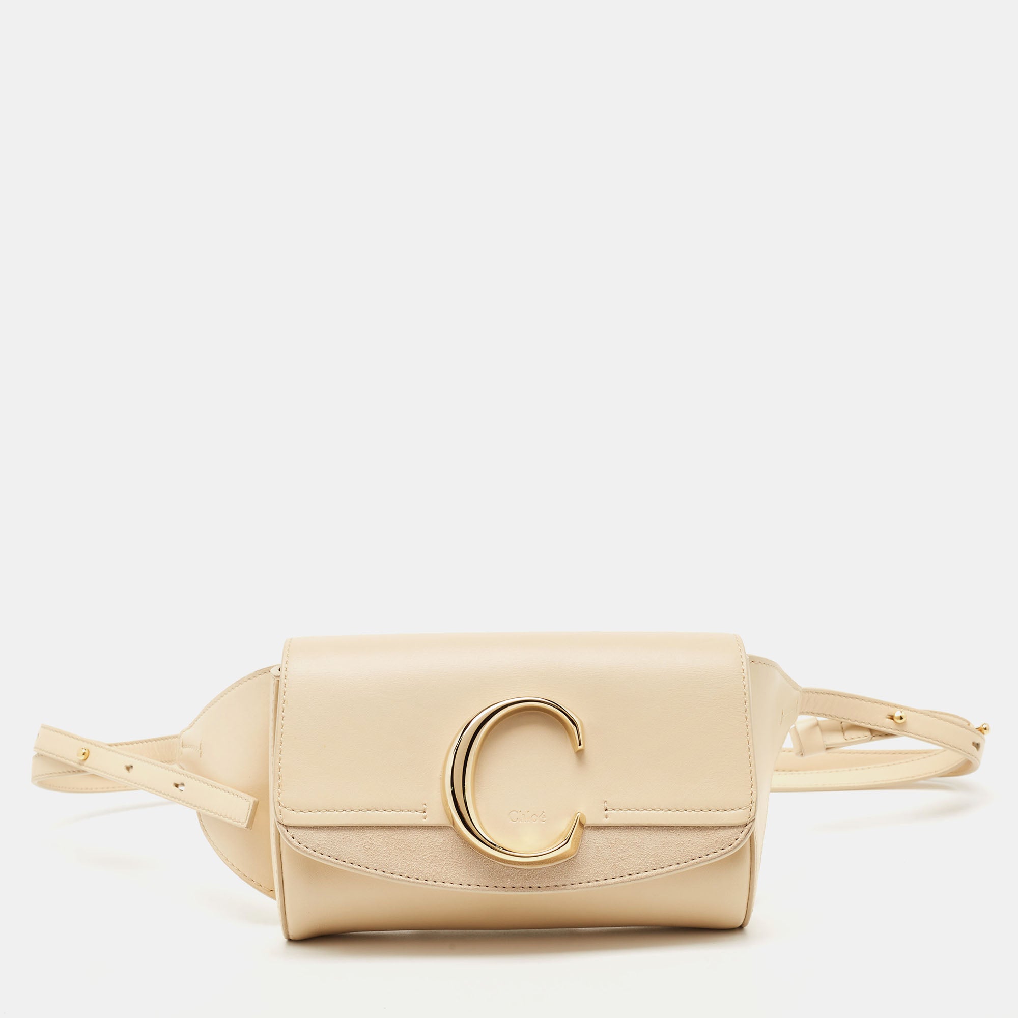 Chloé C Belt Bag In White