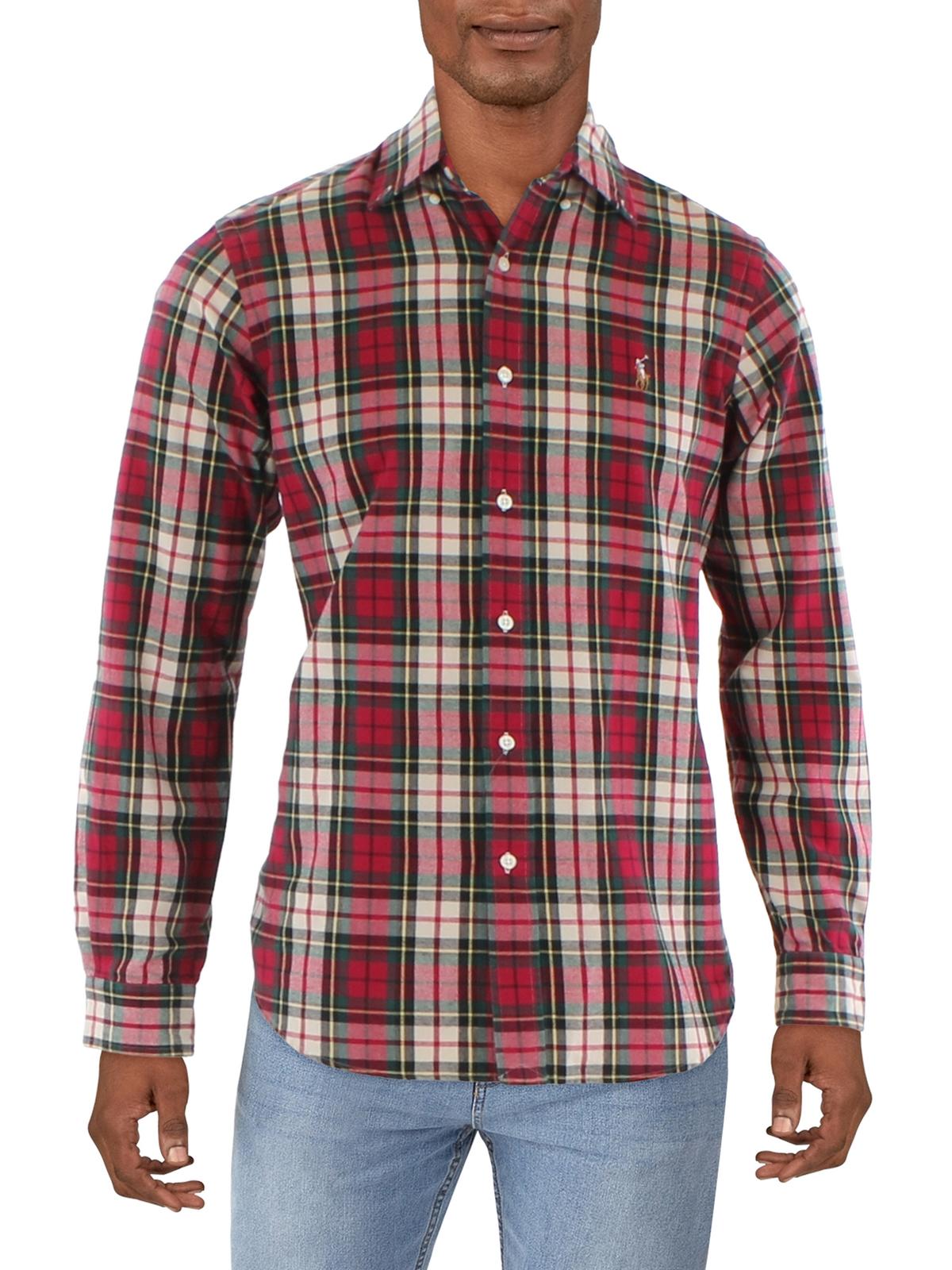 Polo Ralph Lauren Mens Cotton Plaid Button-down Shirt In Multi