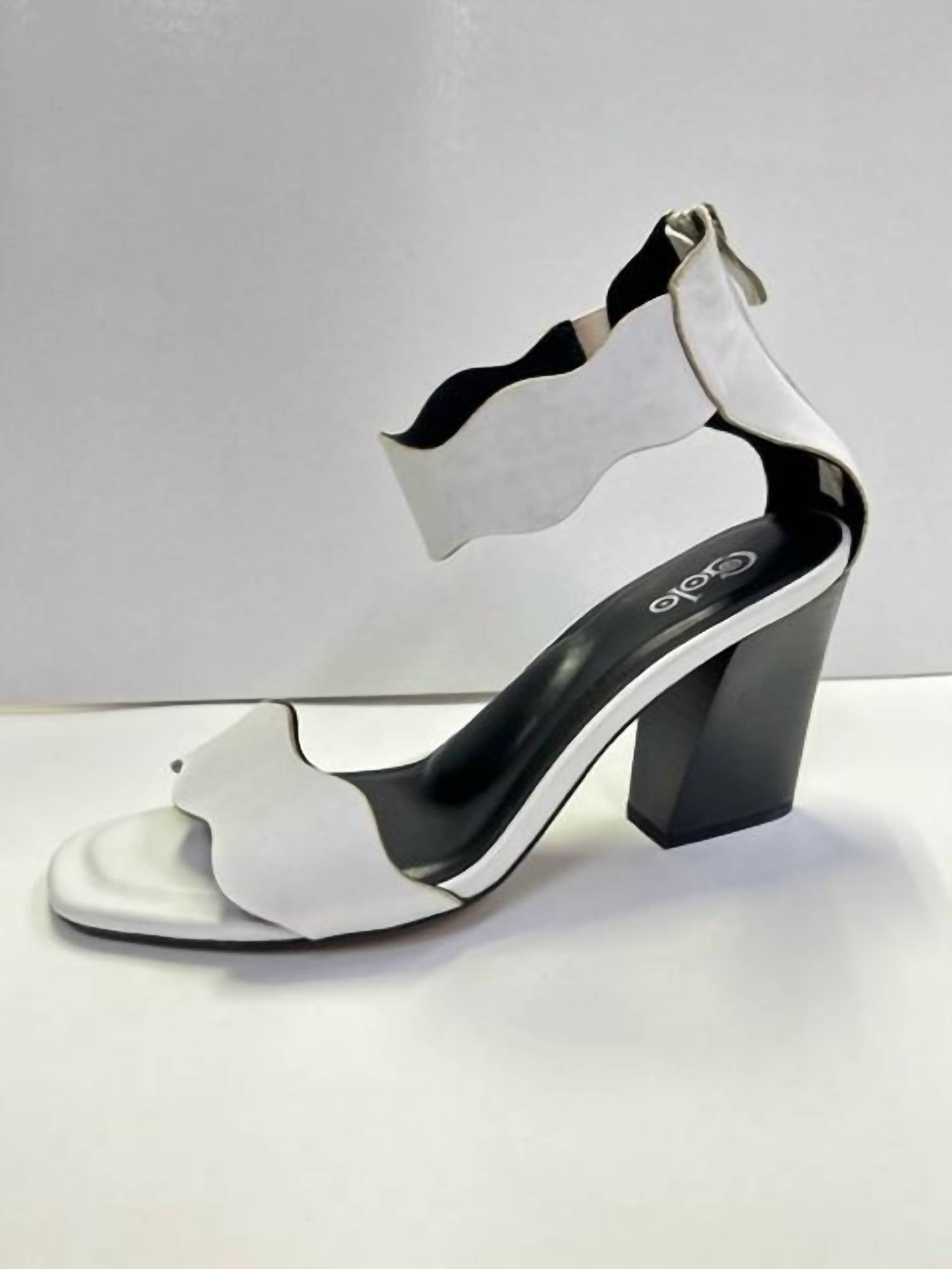 Shop Golo Harper Heeled Sandal In White Nappa