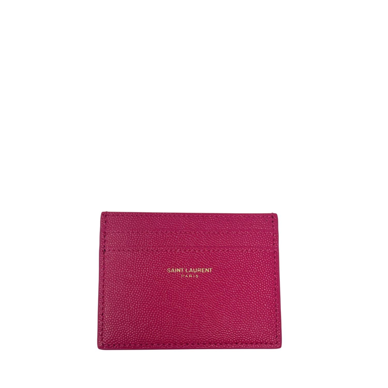 Image of Pre-Loved Paris Card Case In Fuchsia