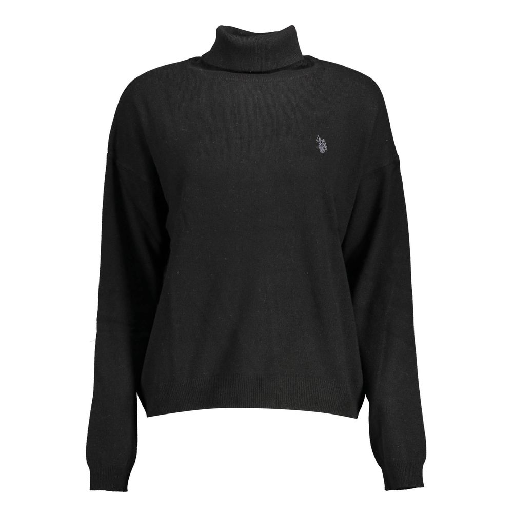 U.s. Polo Assn Black Wool Women Sweater In Black