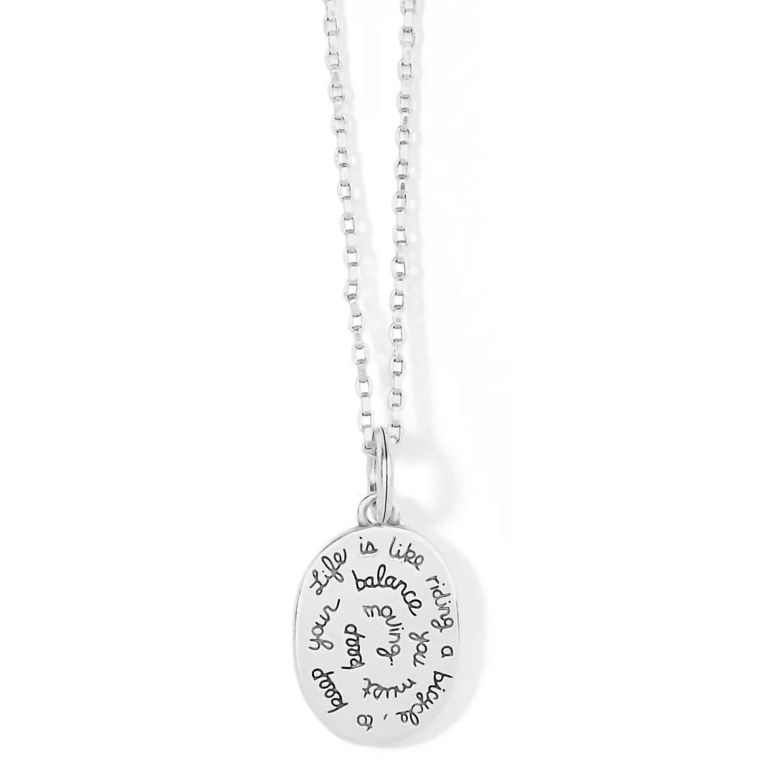 Brighton Women's Sentiments Balance Reversible Necklace In Silver