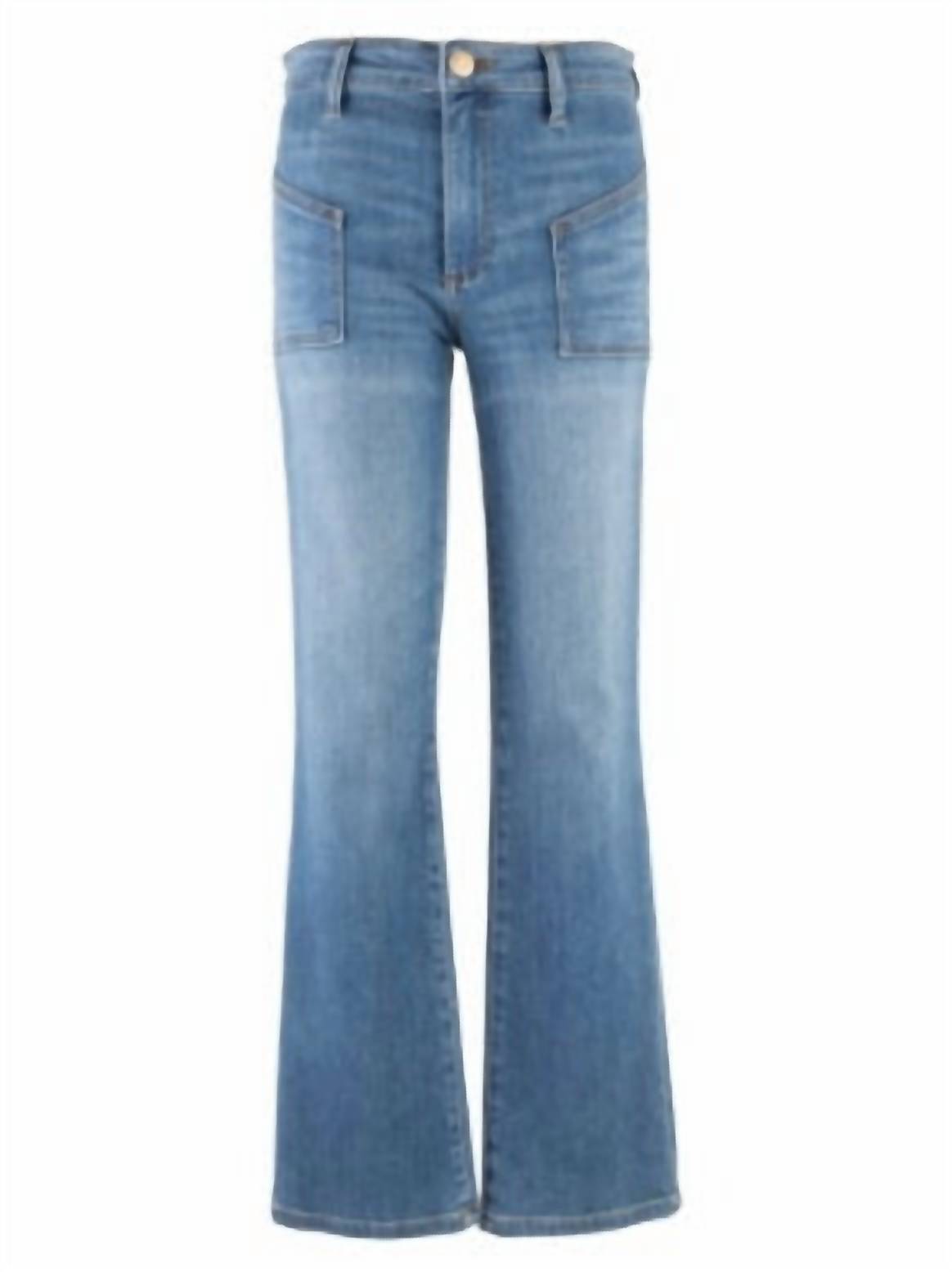 Kut From The Kloth Kelsey High-rise Ankle Flare Jeans In Blue In Blue