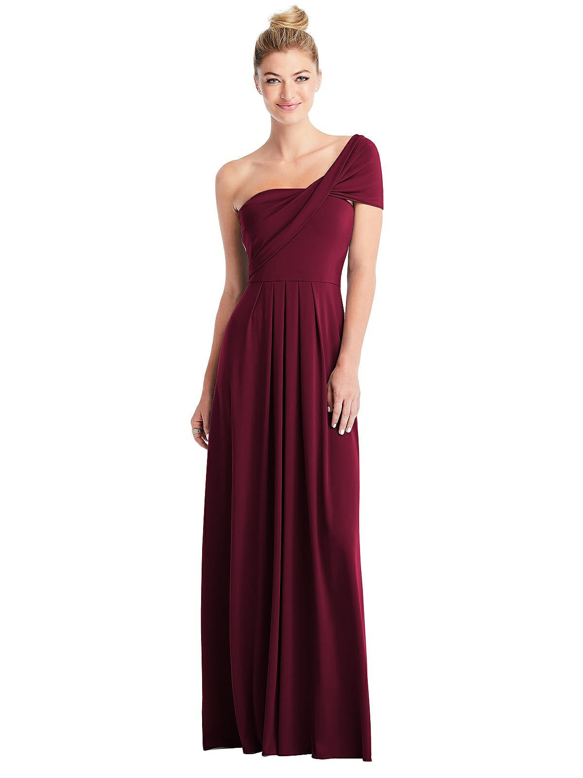 Shop Carlos Saavedra Loop Convertible Maxi Dress In Red