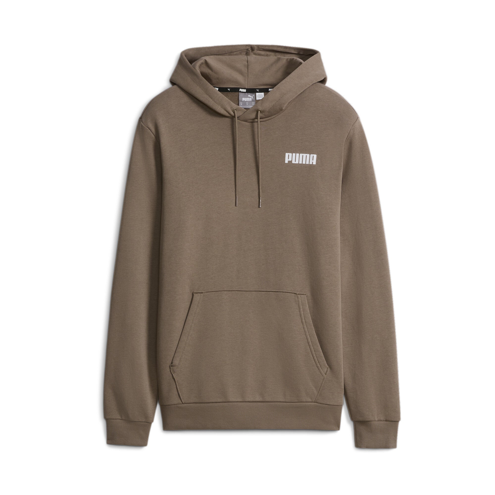 Shop Puma Men's Essentials Hoodie In Brown