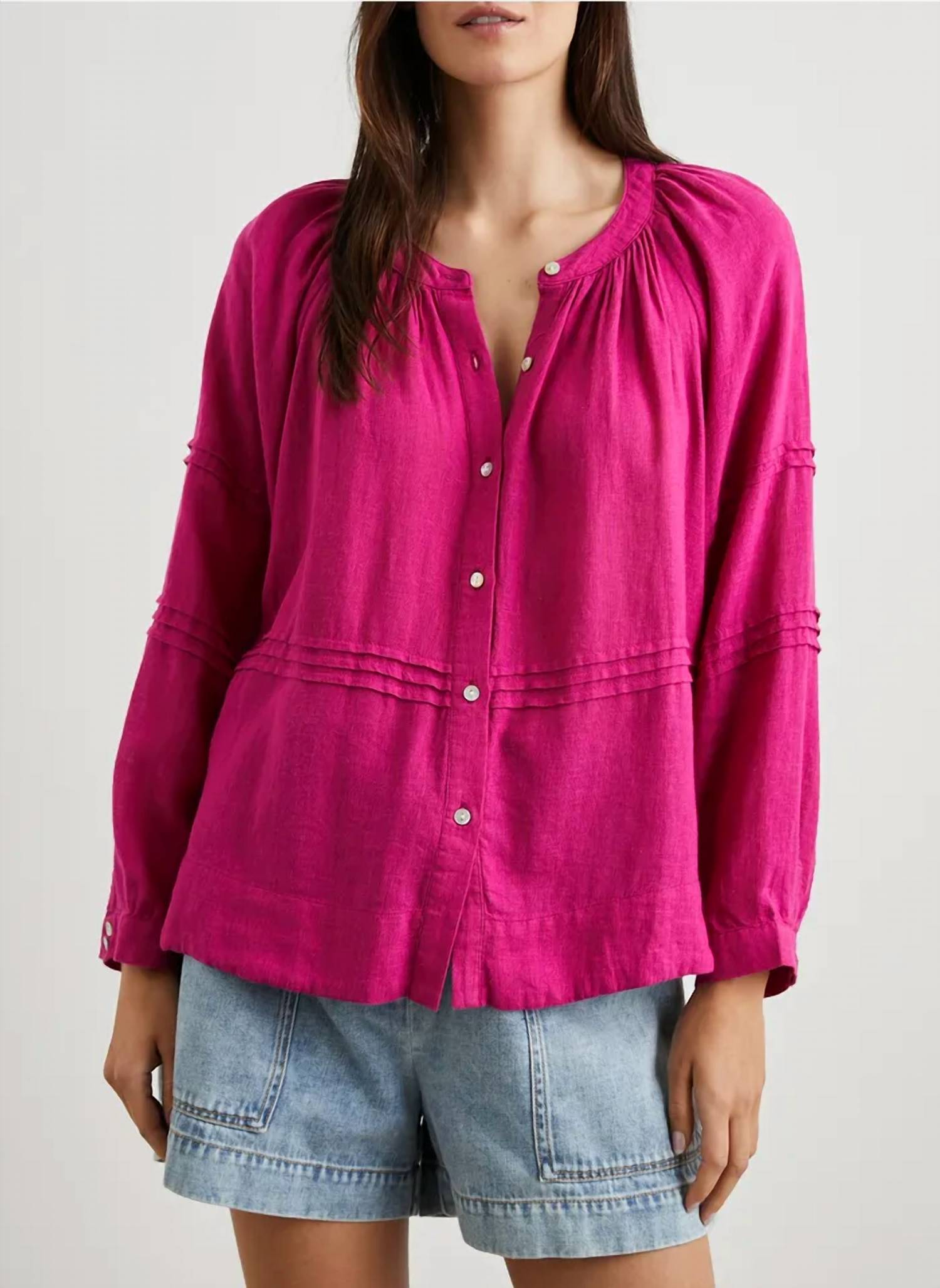 Rails Radiance Button Down Shirt In Pink