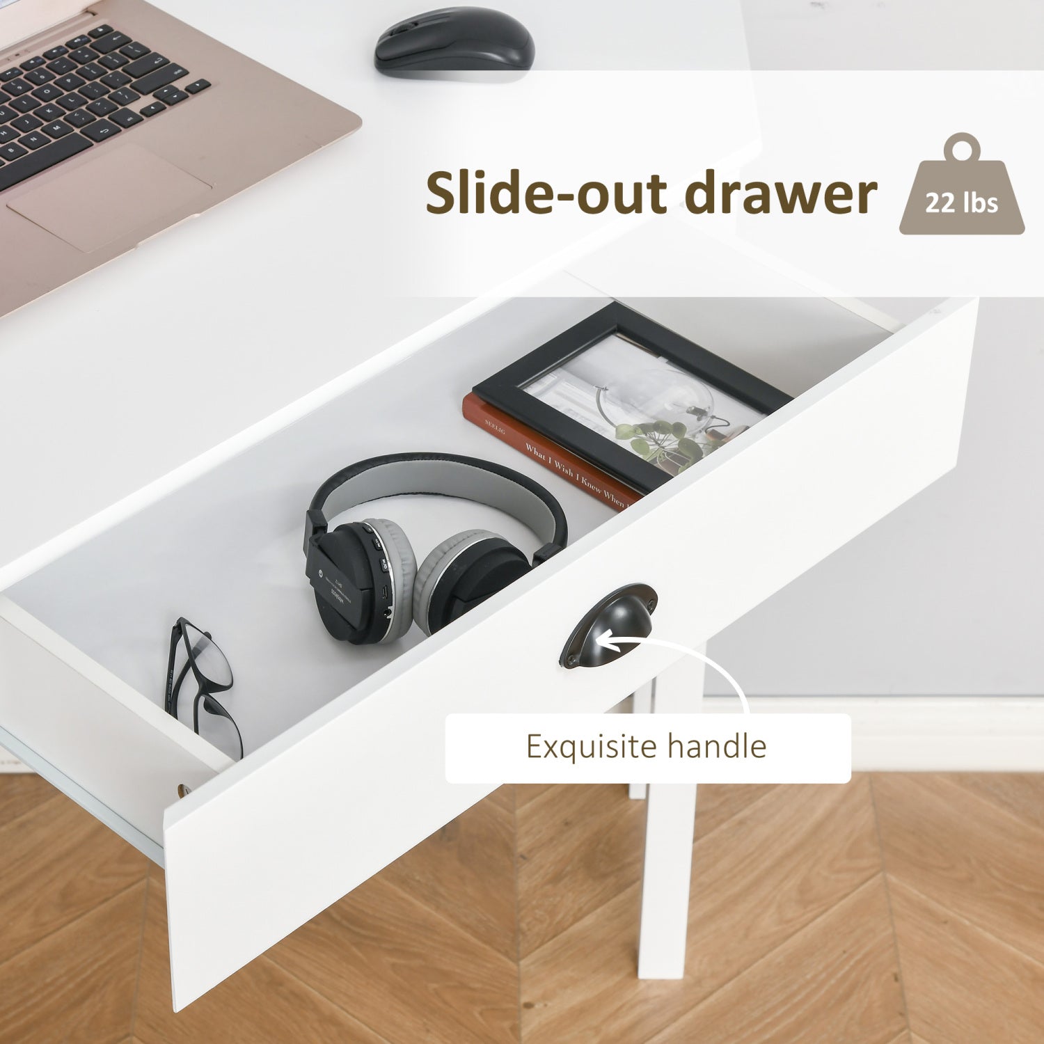 Streamdale Triangle Corner Desk with Drawer and Shelves