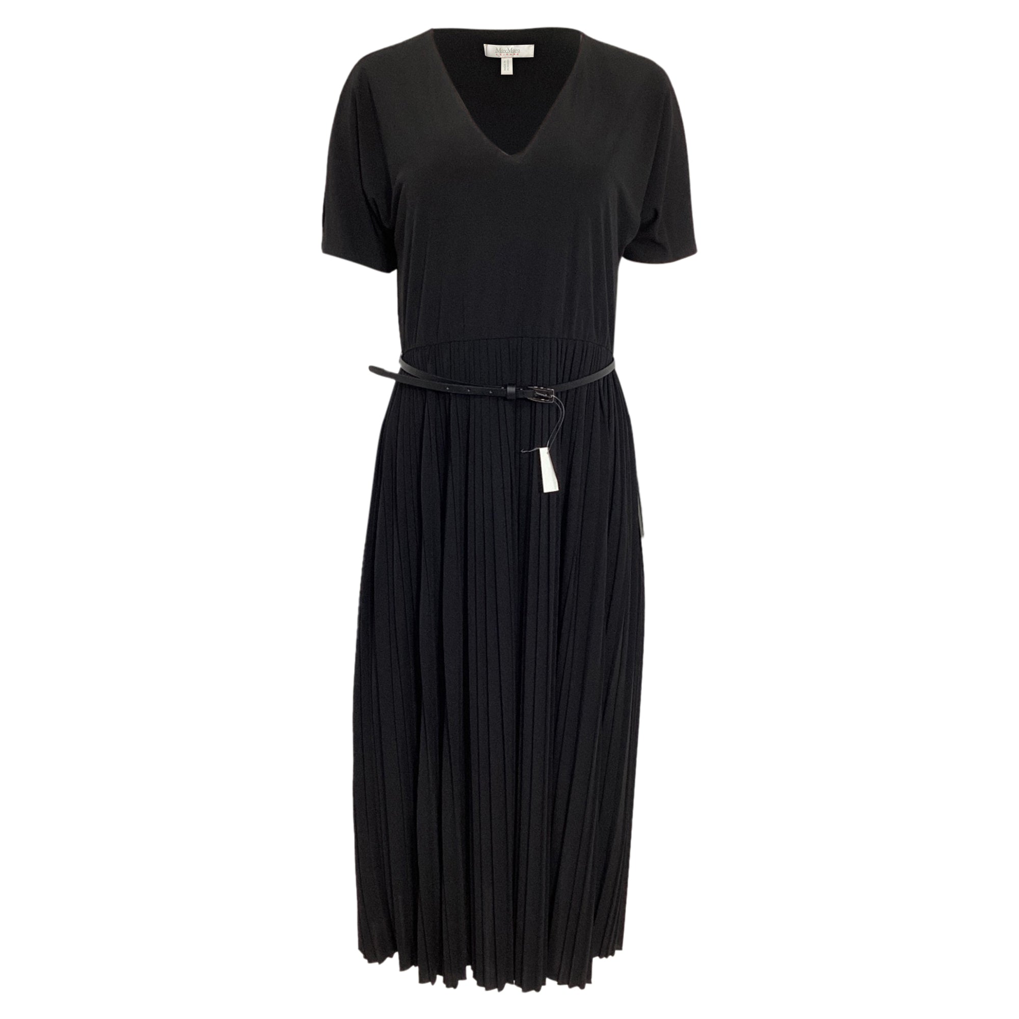 image of Max Mara Leisure Pepaia Midi Dress in Black Polyester
