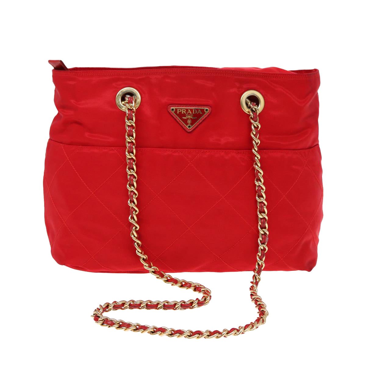 Prada Tessuto Synthetic Shoulder Bag () In Red