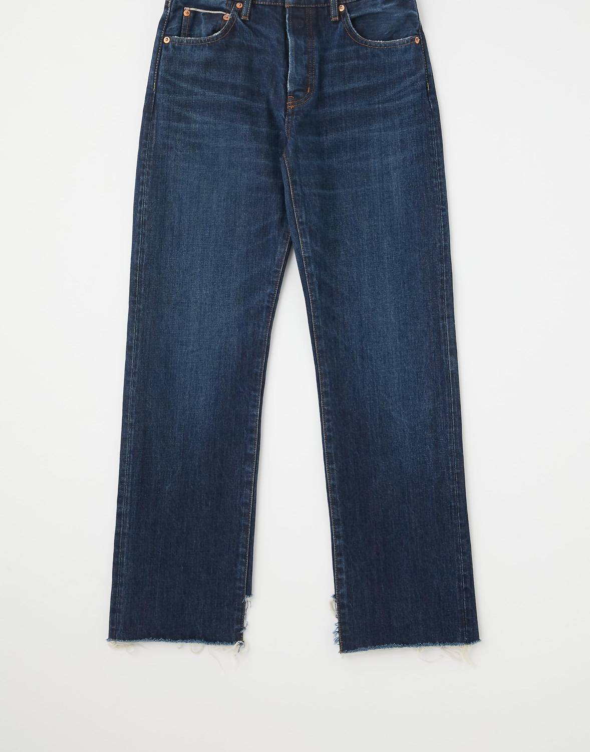 Shop Moussy Verde Straight Jean In Dark Blue