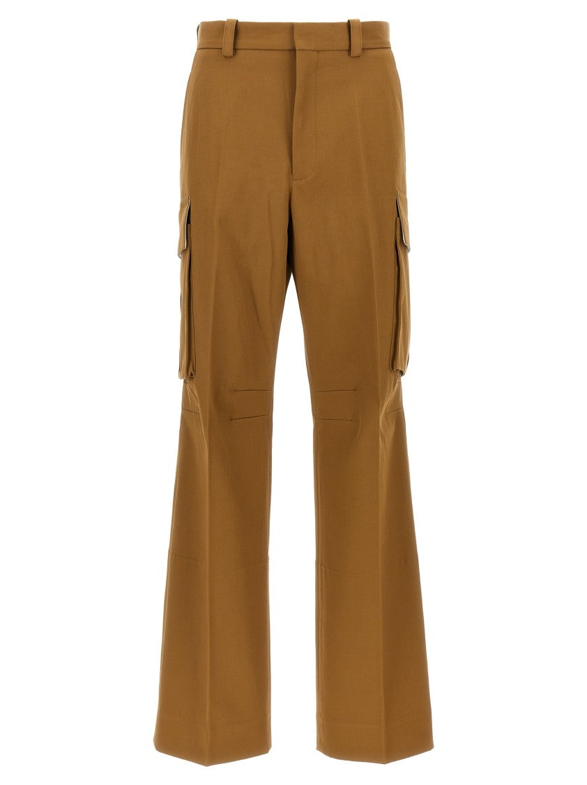 Victoria Beckham Cotton Wide-leg Cargo Pants In Brown