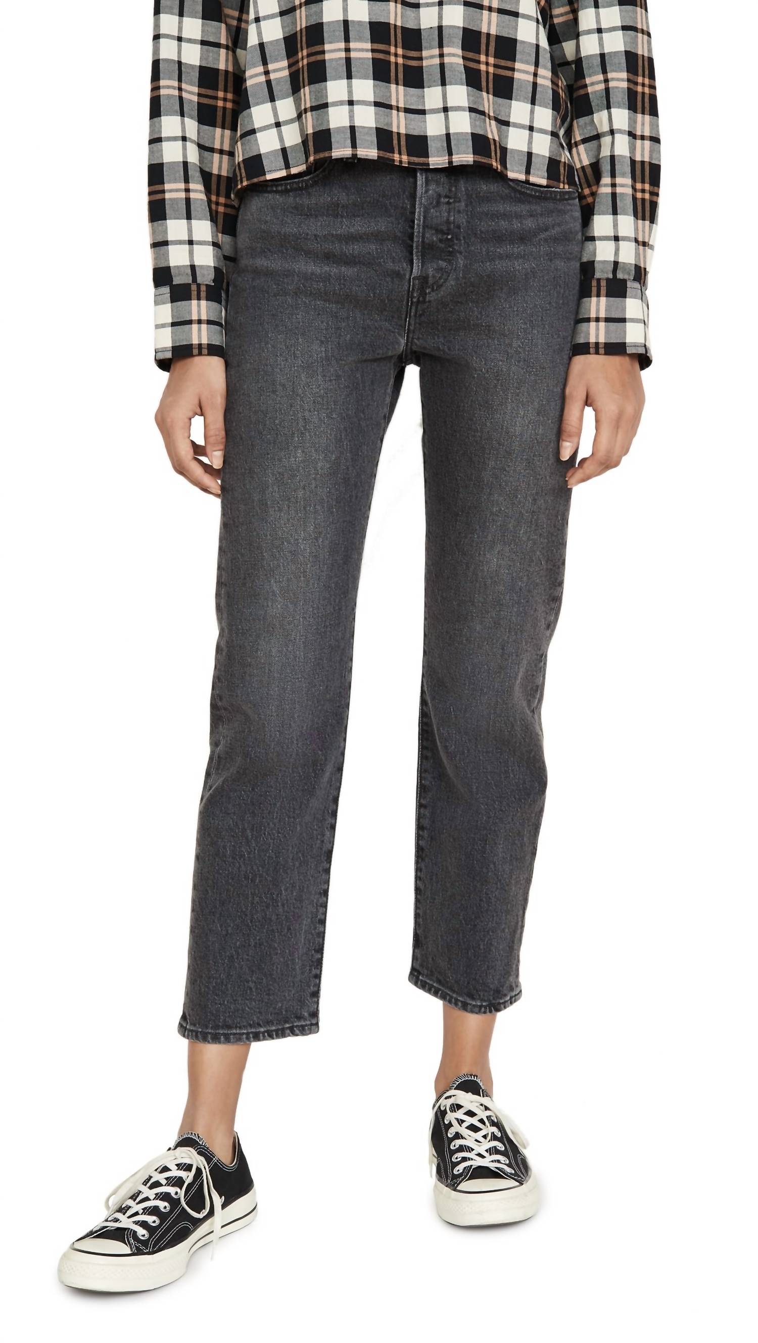 Levi's Wedgie Straight Jeans In Break A Leg In Gray