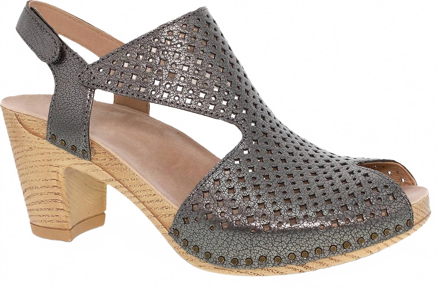 Dansko Women's Teagan Slingback Sandal In Grey In Gray