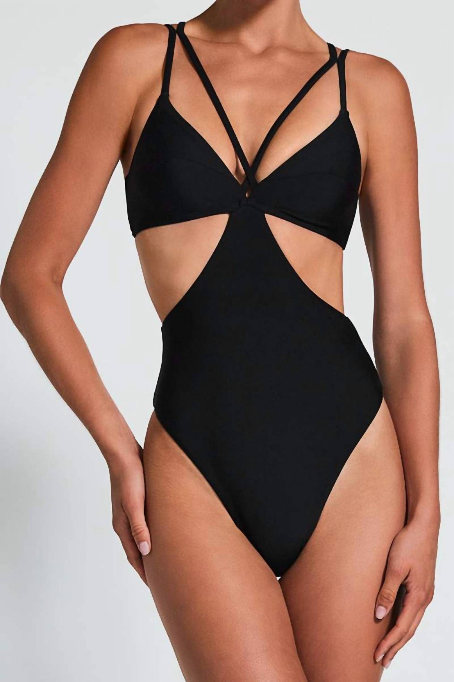 Shop Devon Windsor Quinn Full Piece Swimsuit In Black