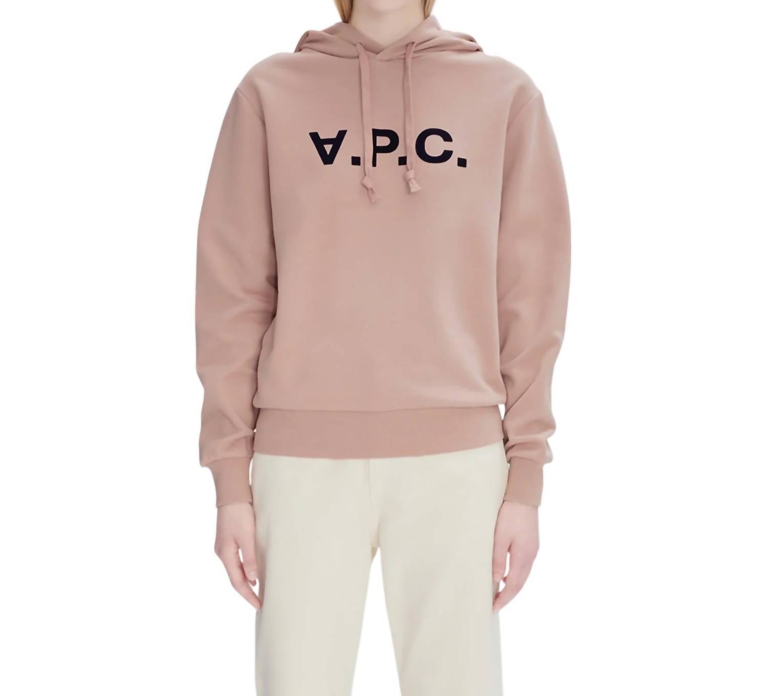 Apc Standard Grand Hoodie In Pink/dark Navy Blue In Multi