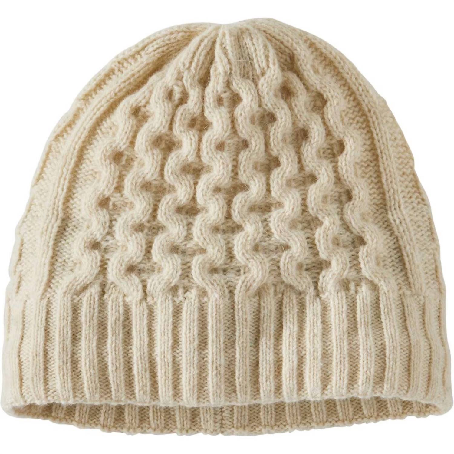 Shop Patagonia Coastal Cable Beanie In Natural In Beige