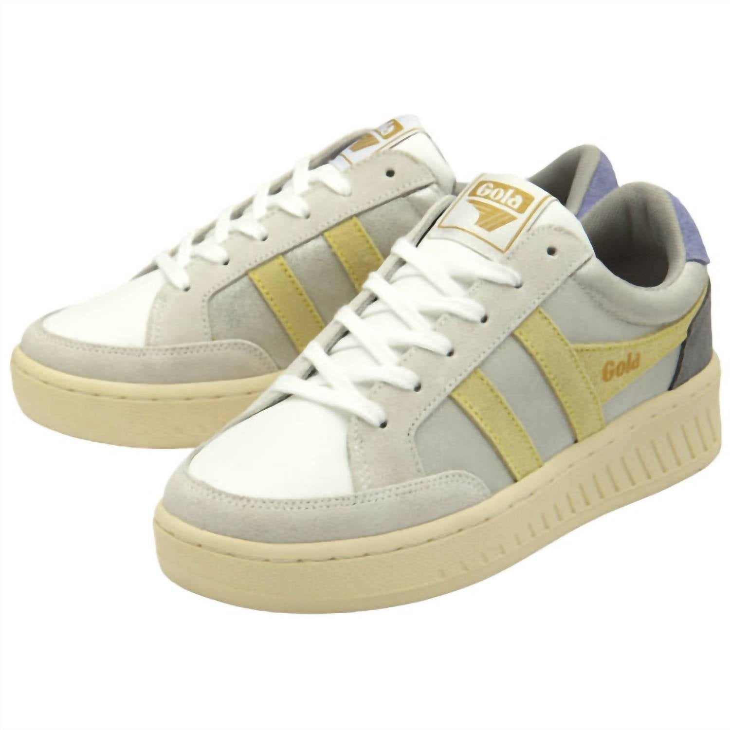 Gola Women's Superslam Blaze Sneakers In Silver/lemon/ Lavender In Multi