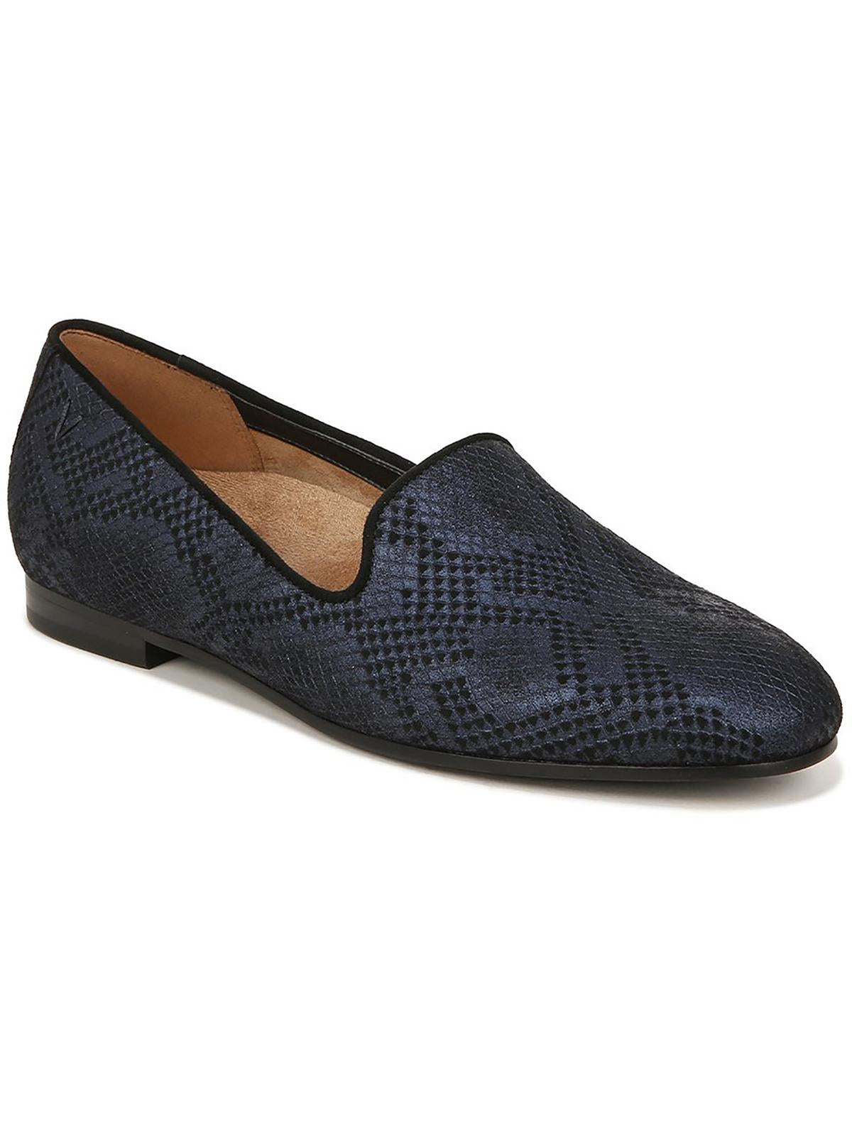 Shop Vionic Willa Ii Womens Leather Snake Print Loafers In Blue