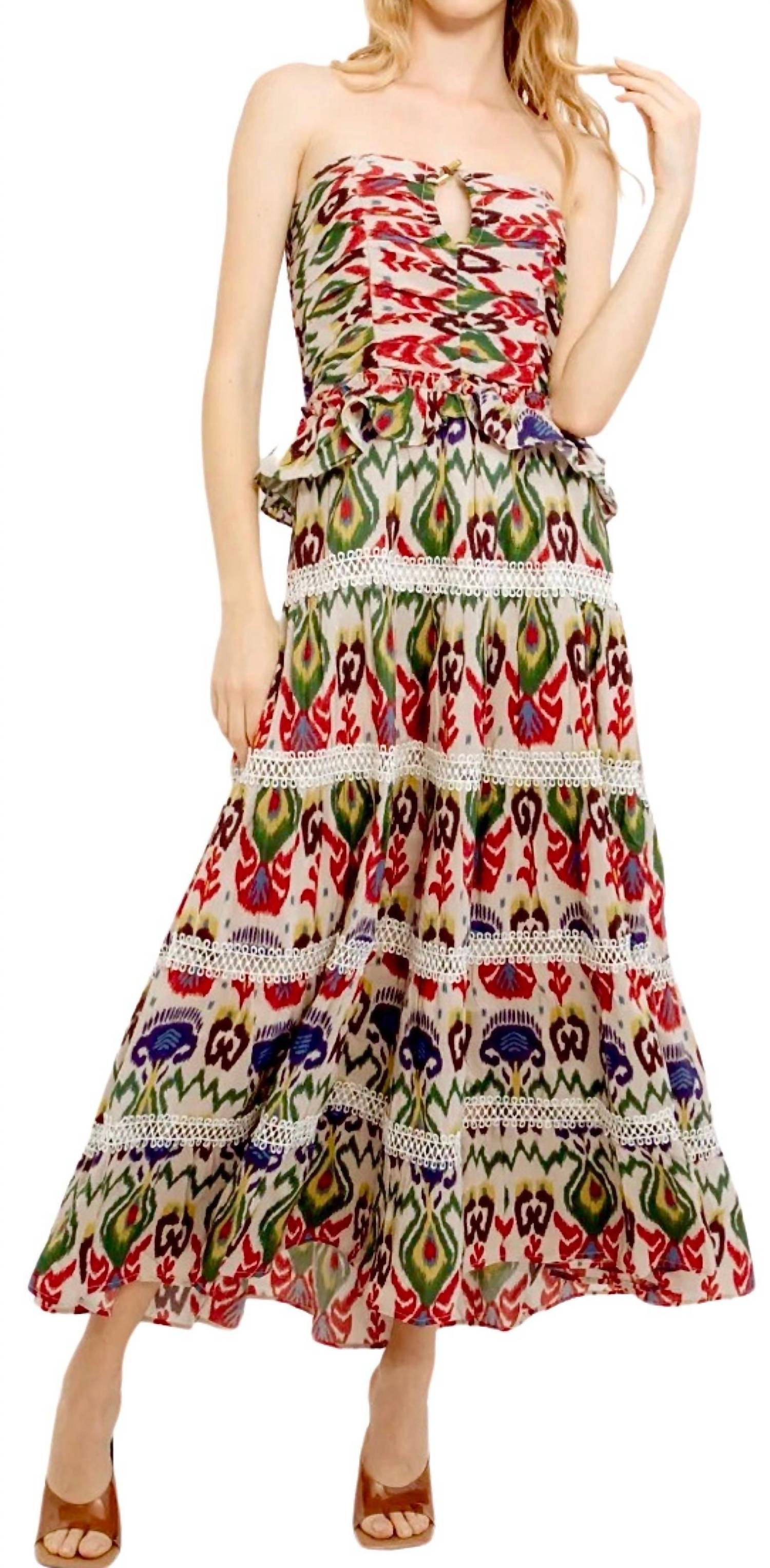 Shop Guadalupe Design Naira Midi Dress In Multi