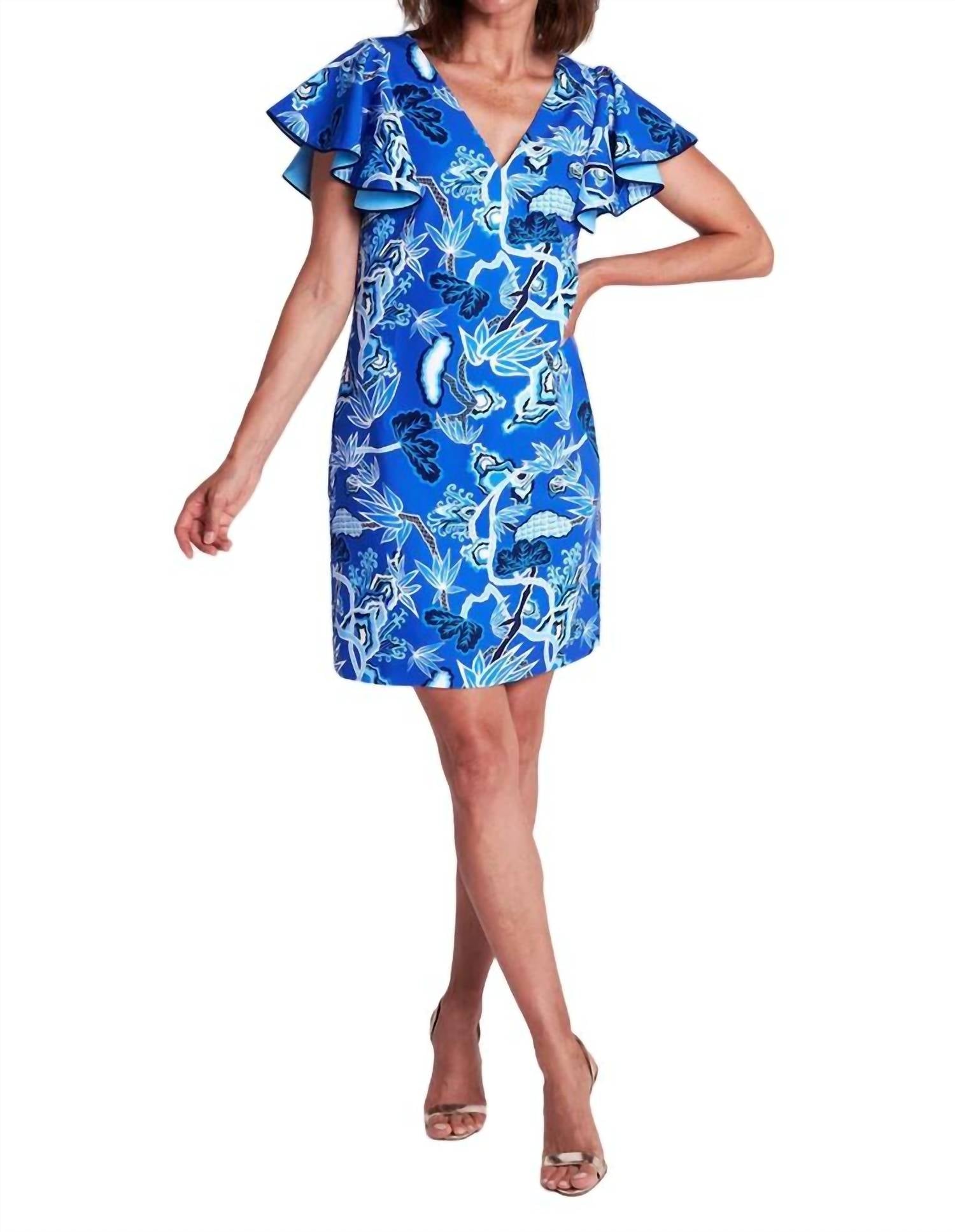 Ck Bradley Ollie Dress In Winifred Blue