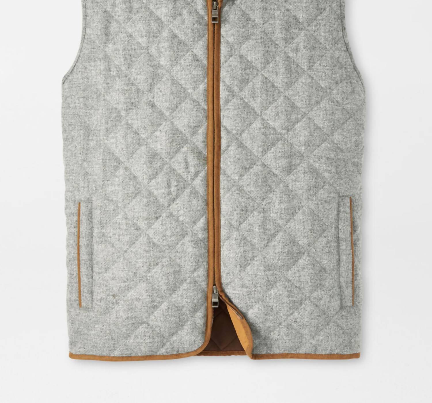 Peter Millar Essex Quilted Wool Travel Vest In Gale Grey In Neutral