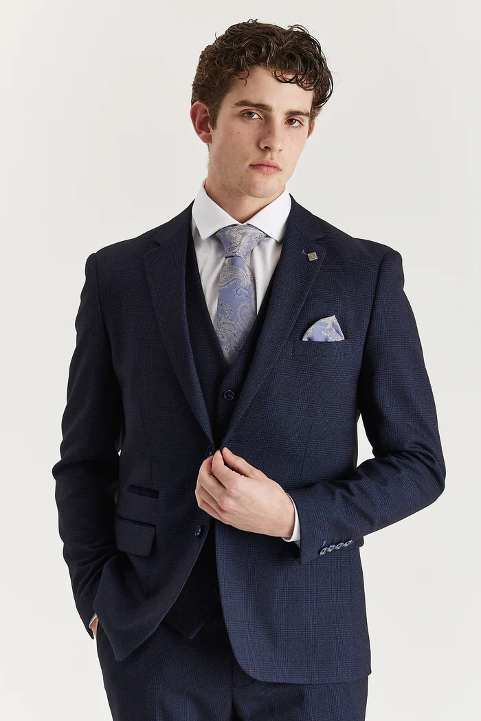 Paul Andrew Regent 3 Piece Prince Of Wales Checked Suit