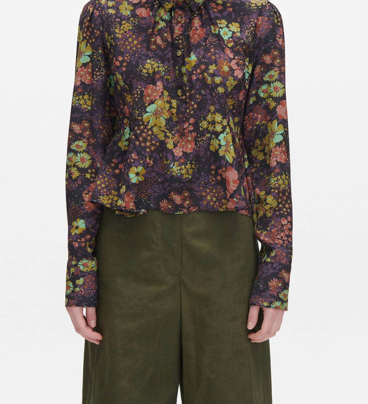 Rachel Comey Asteras Top In Eggplant In Beige