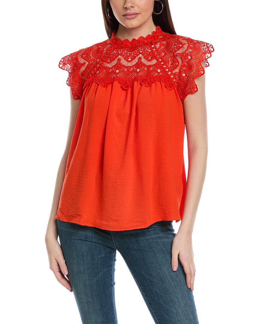 Shop Rain Lace Top In Orange