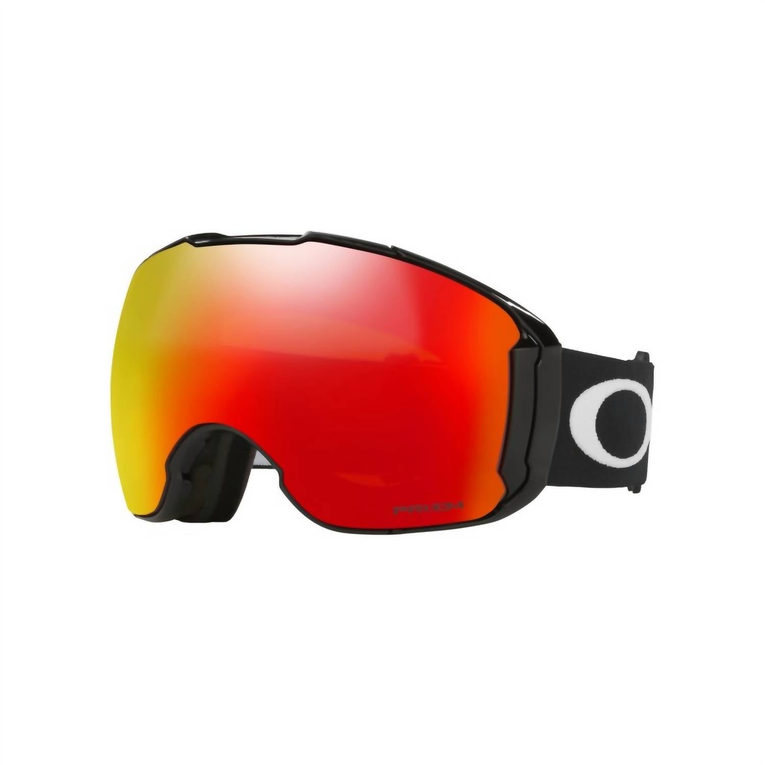 Shop Oakley Airbrake Snow Goggles In Jet Black Prizm Snow Torch Iridium & Prizm Sapphire In Red