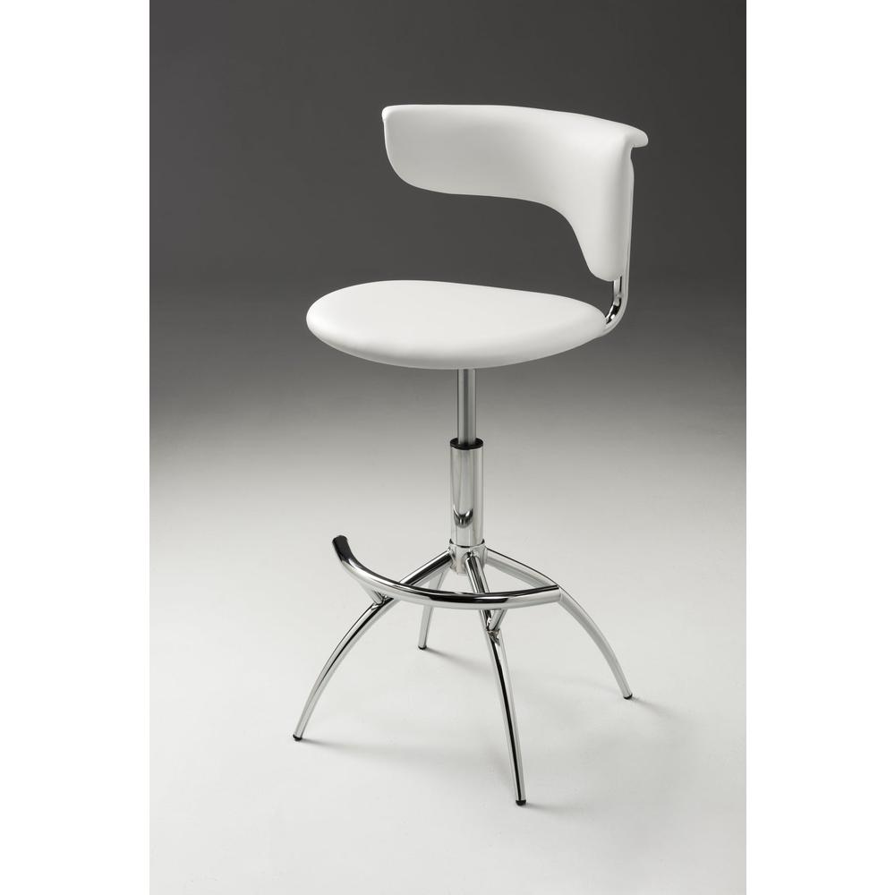 Creative Images Pu Barstool W/ Chrome Legs, Set Of 2