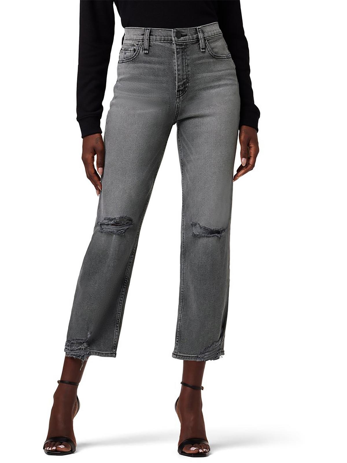 Shop Hudson Remi Womens High-rise Straight Leg Cropped Jeans In Multi