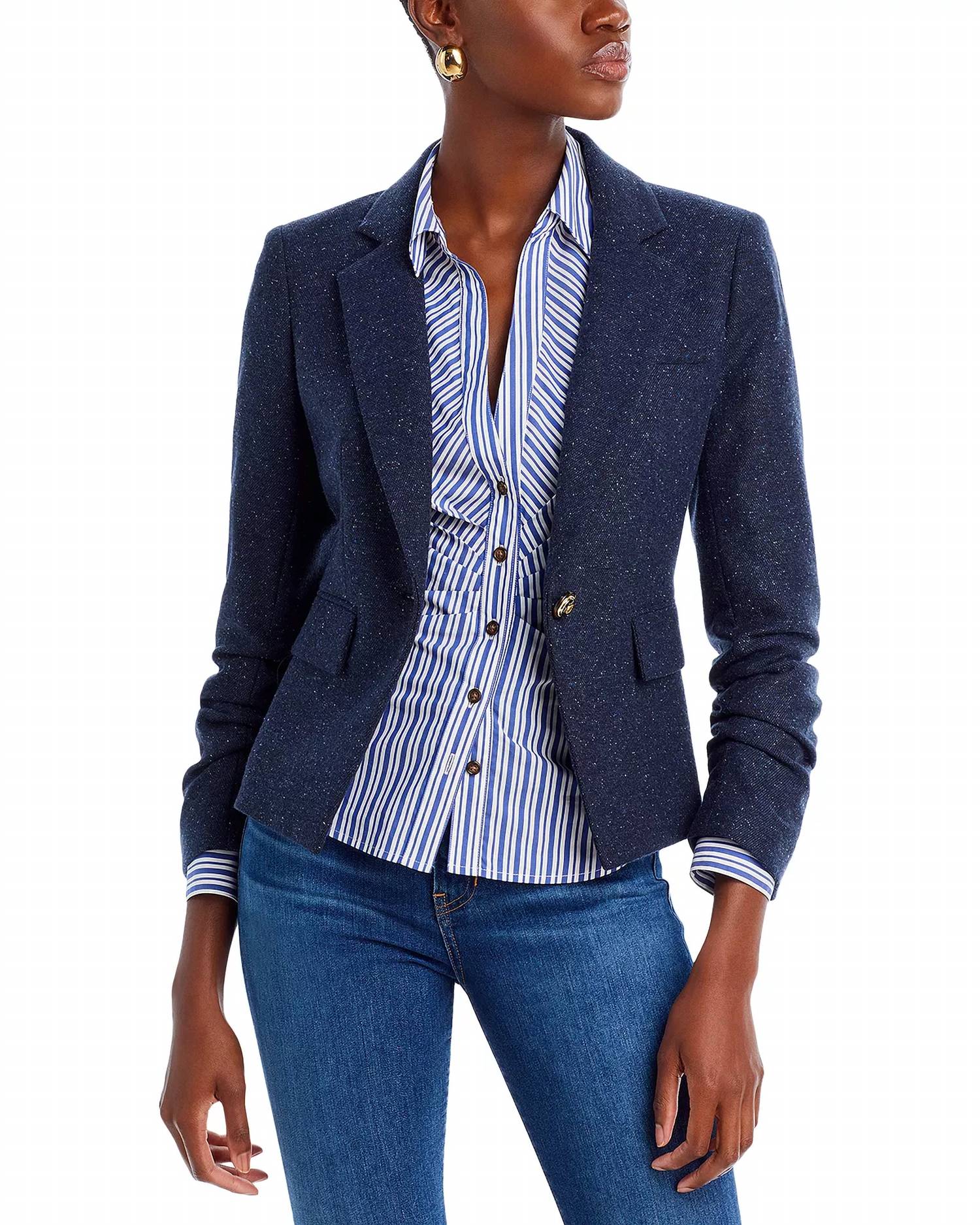 Veronica Beard Aaliyah Dickey Jacket In Blue/black