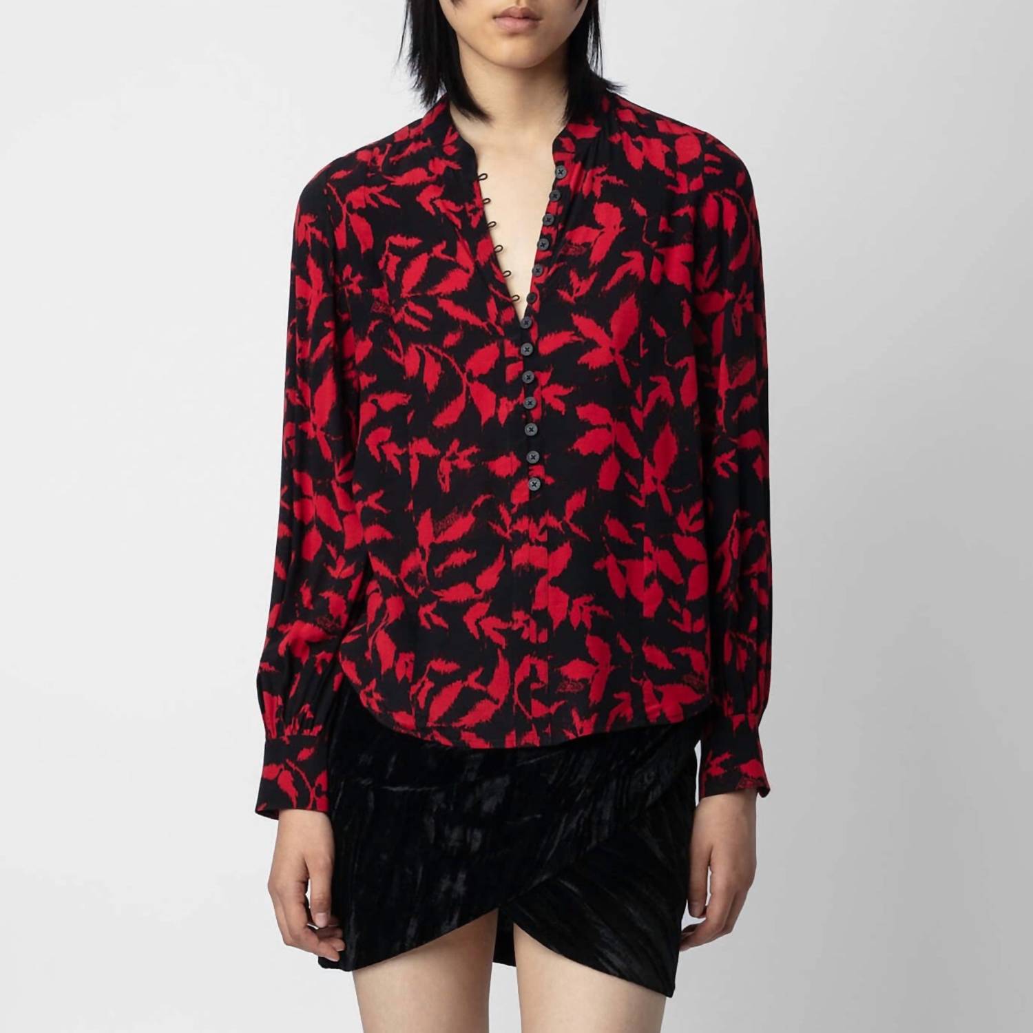 Shop Zadig & Voltaire Twina Soft Blouse In Red