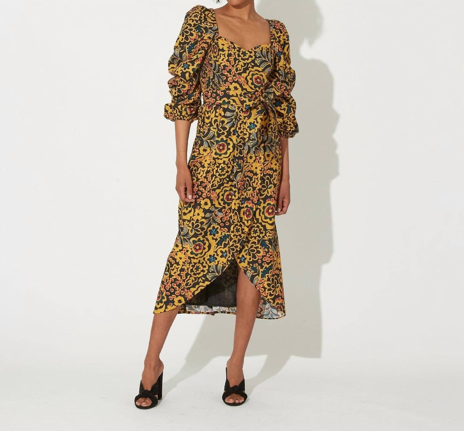 Shop Cleobella Solange Midi Dress In Matisse In Multi