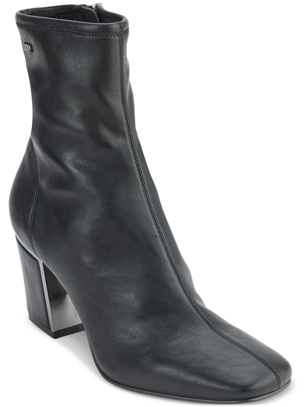 Dkny Cavale Womens Faux Leather Ankle Ankle Boots In Black