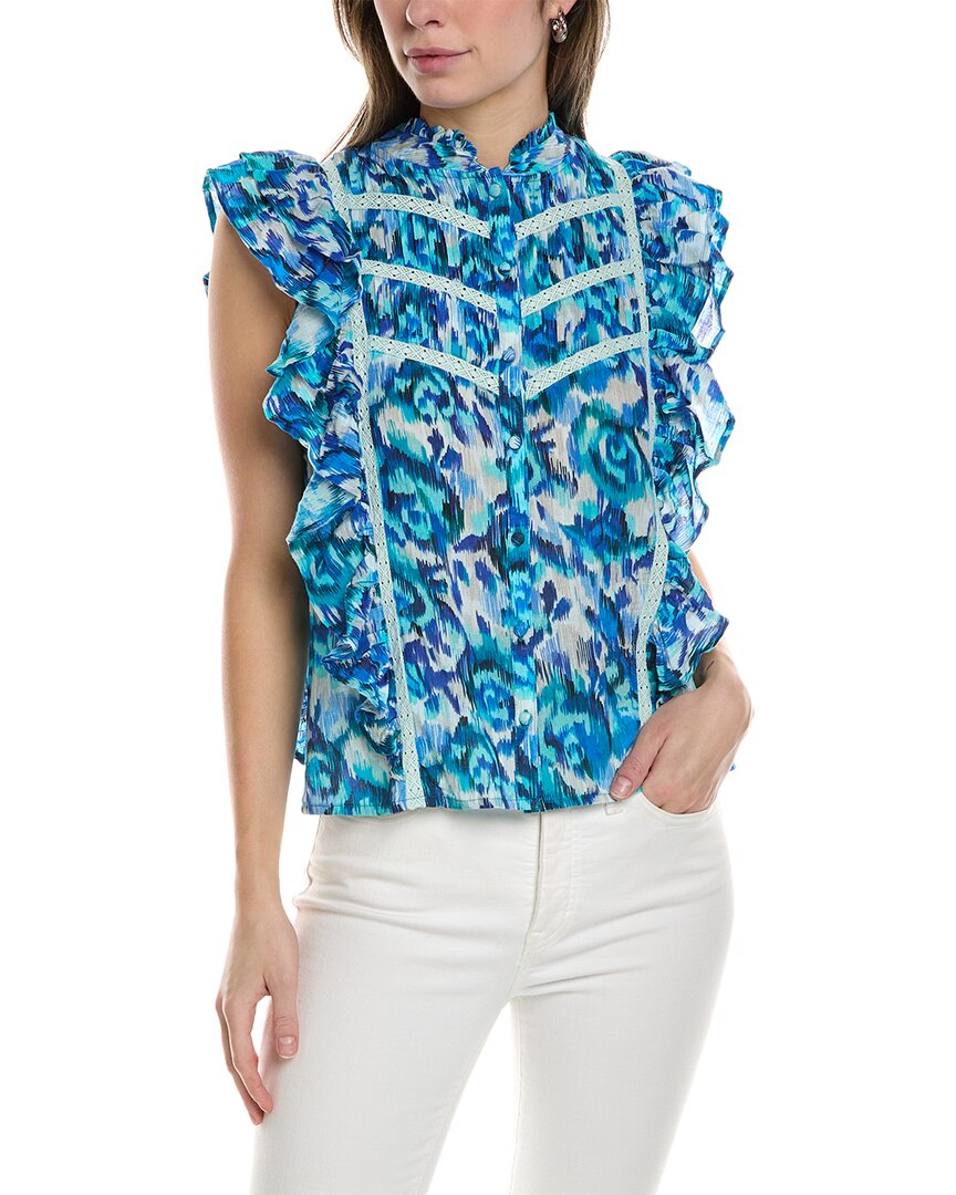 Shop Allison Bridget Blouse In Blue