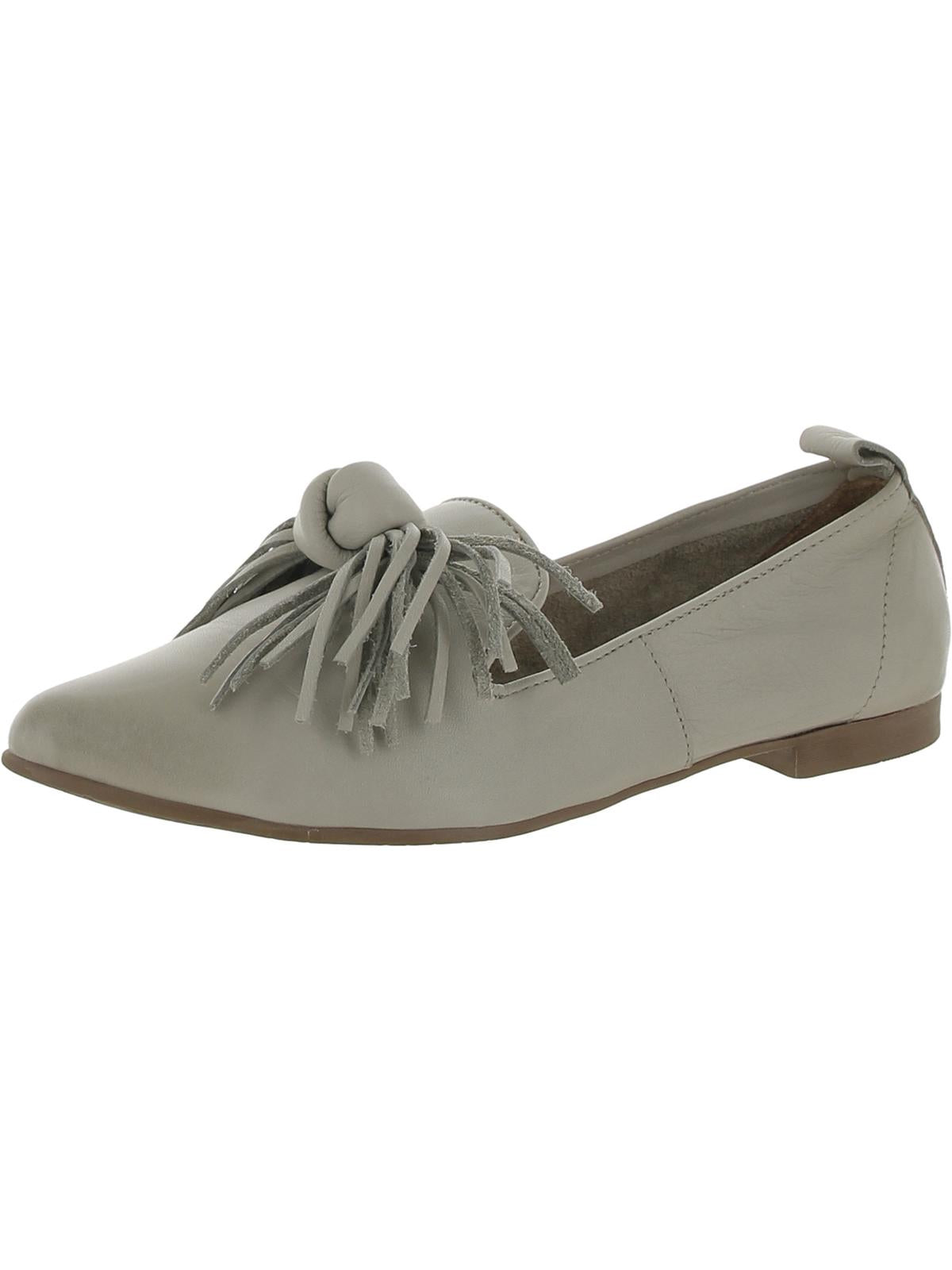Bueno Womens Leather Slip-on Ballet Flats In Gray